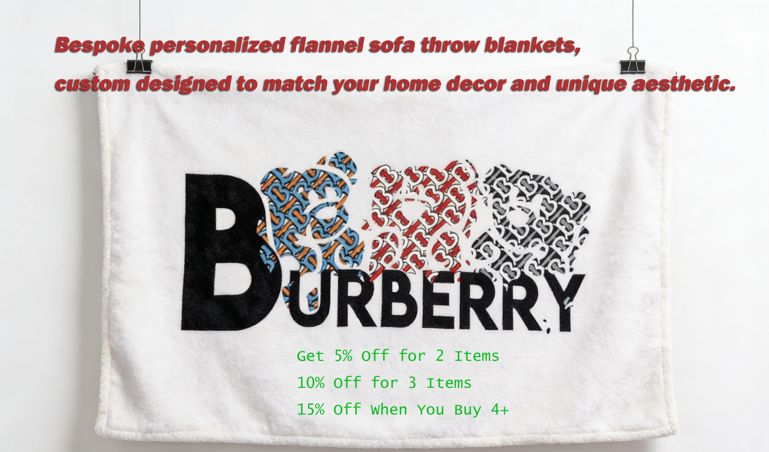 Burberry Flannel Throw Blankets